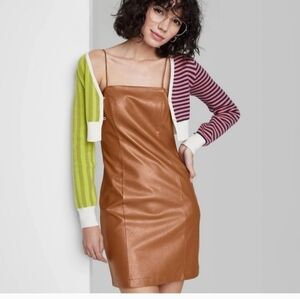 Target Brown Faux Leather Dress